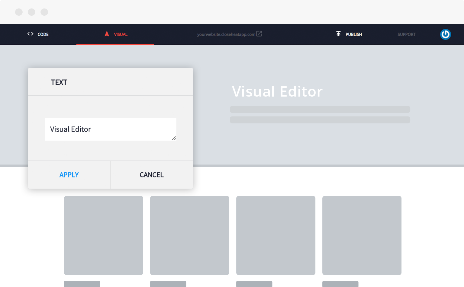 Customize with Visual and Code Editors